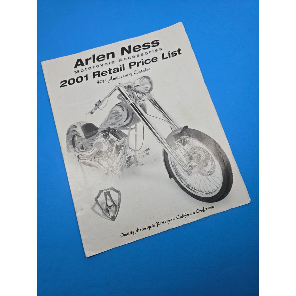 Arlen Ness Motorcycle 2001 Retail Accessory Price List 30th Anniversary Catalog